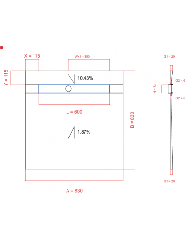 Showerlay Wiper 2 Way 830 X 830 Mm. . . 