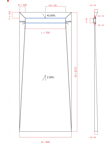 Showerlay Wiper 4 Way 900 X 2070 Mm. . . 