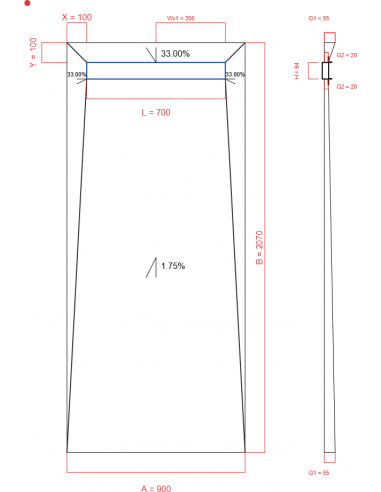 Showerlay Wiper 4 Way 900 X 2070 Mm. . . 