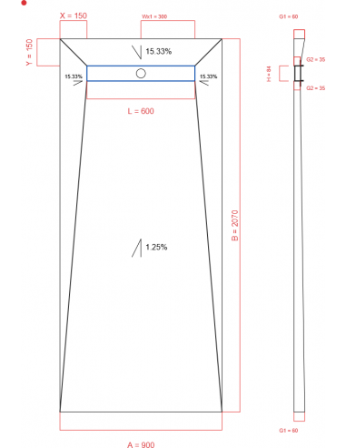 Showerlay Wiper 4 Way 900 X 2070 Mm. . . 