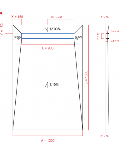 Showerlay Wiper 4 Way 1200 X 1800 Mm. . . 