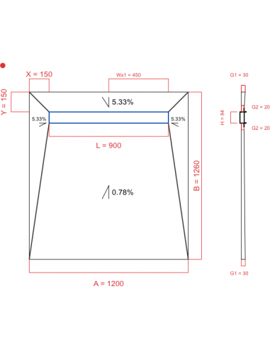 Showerlay Wiper 4 Way 1200 X 1260 Mm. . . 