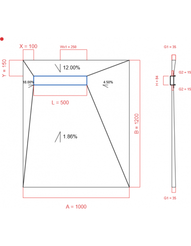 Showerlay Wiper 4 Way 1000 X 1200 Mm. . . 