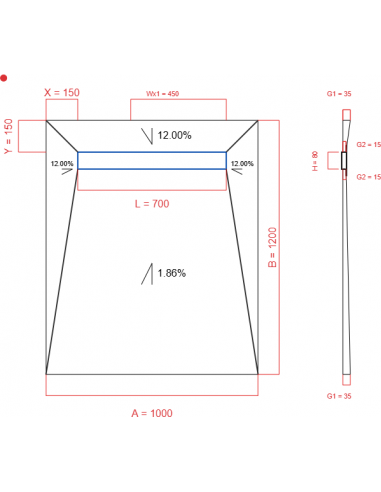 Showerlay Wiper 4 Way 1000 X 1200 Mm. . . 