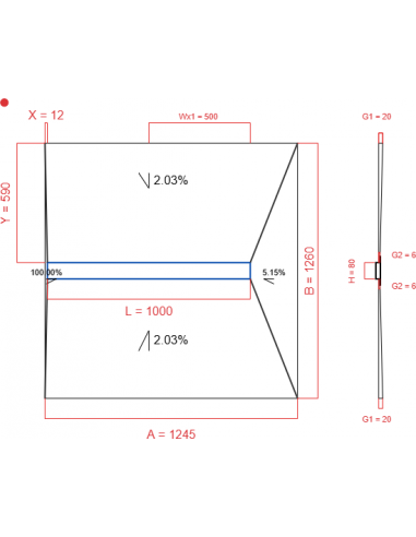 Showerlay Wiper 4 Way 1245 X 1260 Mm. . . 