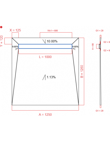 Showerlay Wiper 4 Way 1250 X 1260 Mm. . . 