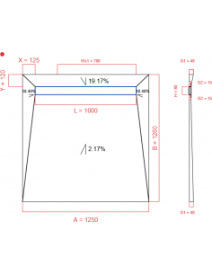 Showerlay Wiper 4 Way 1250. . . 