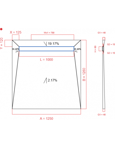 Showerlay Wiper 4 Way 1250 X 1260 Mm. . . 