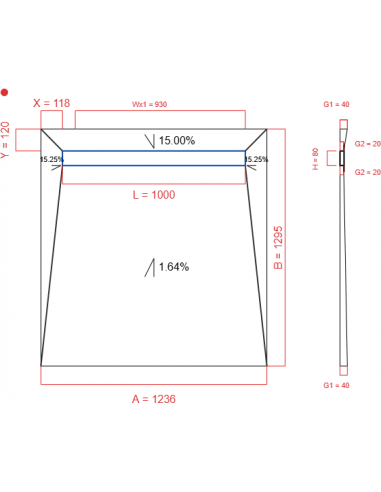 Showerlay Wiper 4 Way 1236 X 1295 Mm. . . 