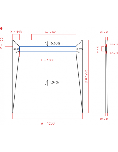 Showerlay Wiper 4 Way 1236 X 1295 Mm. . . 