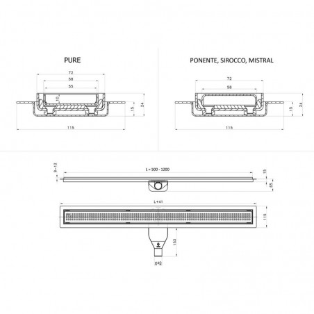 Douchegoot Wiper 500 Mm Elite Regular Ponente