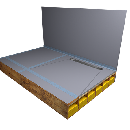 Wet - Room - Tray - In - Timber - Floor - Step9